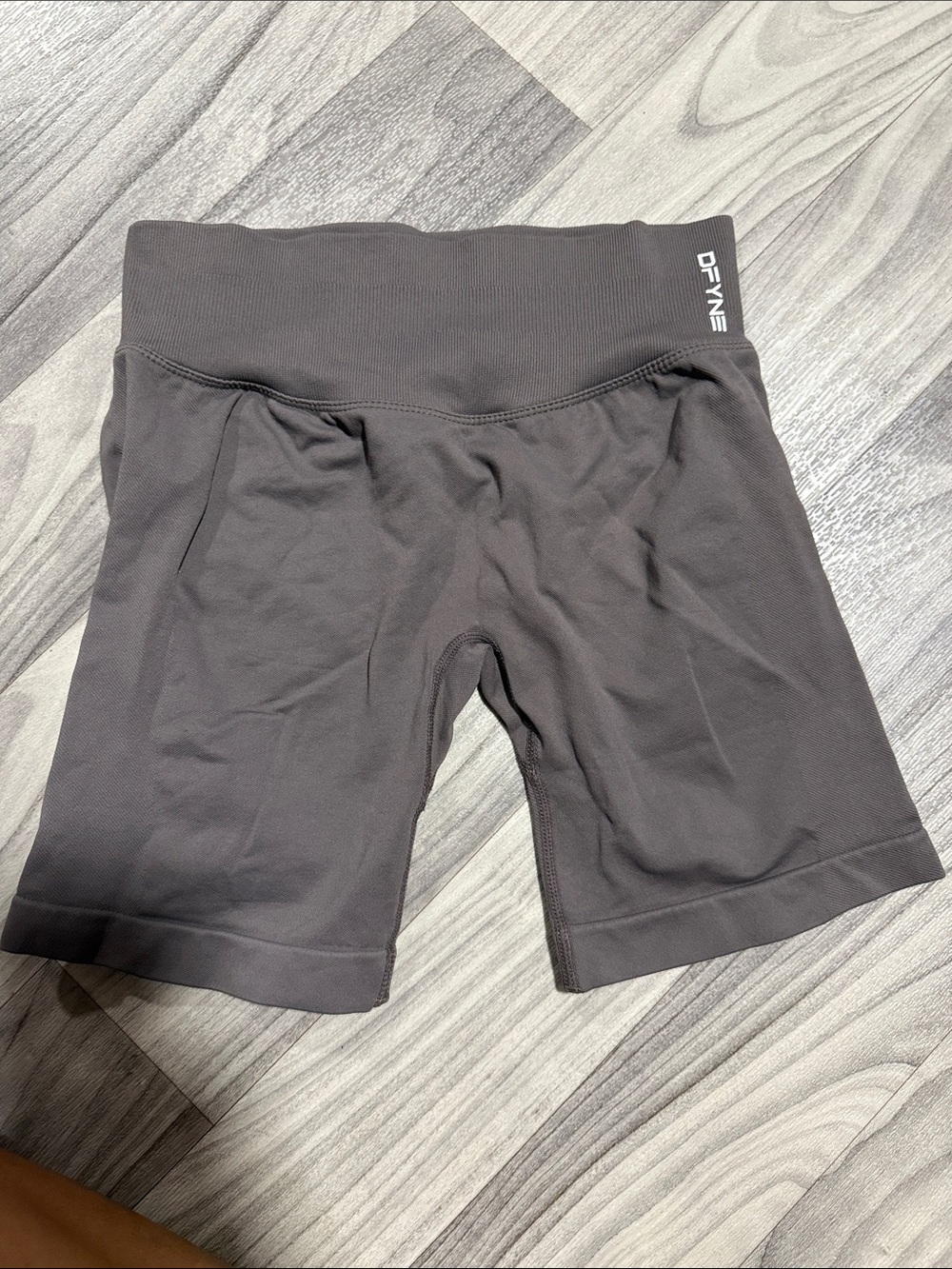 High-Rise Gray Women's Bike Shorts